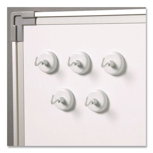 Image of Learning Resources® LER2698 Magnetic Hooks, Small, 1.25" Diameter, White, 5 Pieces