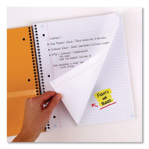 Image of Five Star® Wirebound Notebook, 1-Subject, Medium/College Rule, Assorted Cover Colors, (100) 11 x 8.5 Sheets, 3/Pack