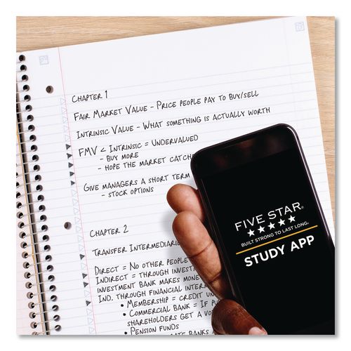 Image of Five Star® 06210 Wirebound Notebook, 3-Subject, Medium/College Rule, Randomly Assorted Cover Color, (150) 11 x 8.5 Sheets