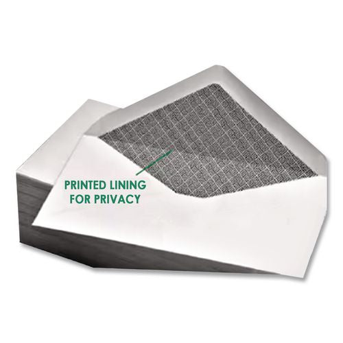 Image of Mead® 75212 Security Tint Business Envelopes, #6 3/4, Monarch Flap, Gummed Closure, 3.63 x 6.5, White, 80/Box