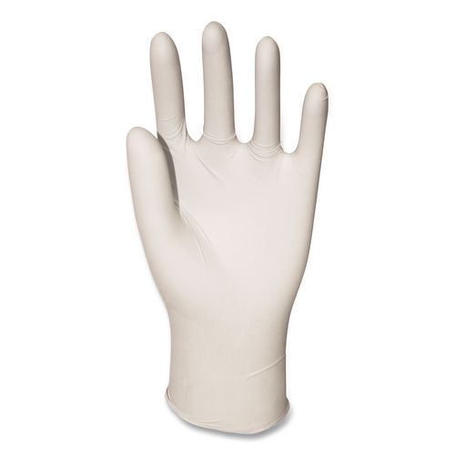 Image of Boardwalk® BWK345XLCT General-Purpose Latex Gloves, Powder-Free, X-Large, 4.4 mil Thick, 9.5" Long, Natural, 100/Box, 10 Boxes/Carton