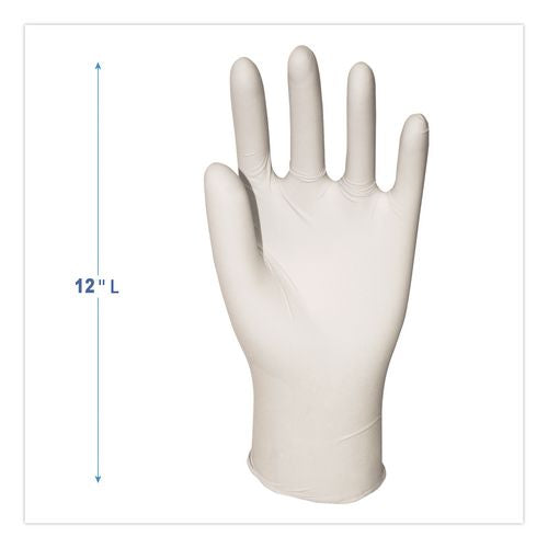 Image of Boardwalk® BWK345XLBX General-Purpose Latex Gloves, Powder-Free, X-Large, 4.4 mil Thick, 9.5" Long, Natural, 100/Box