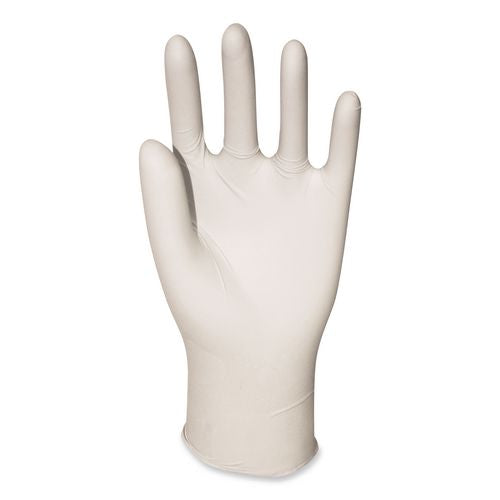Image of Boardwalk® BWK345XLBX General-Purpose Latex Gloves, Powder-Free, X-Large, 4.4 mil Thick, 9.5" Long, Natural, 100/Box