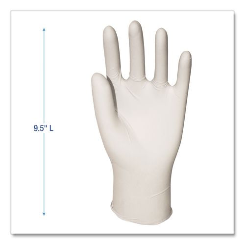 Image of Boardwalk® BWK315MCT Powder-Free Synthetic Vinyl Gloves, Medium, 4 mil Thick, 9.5" Long, Cream, 100/Box, 10 Boxes/Carton