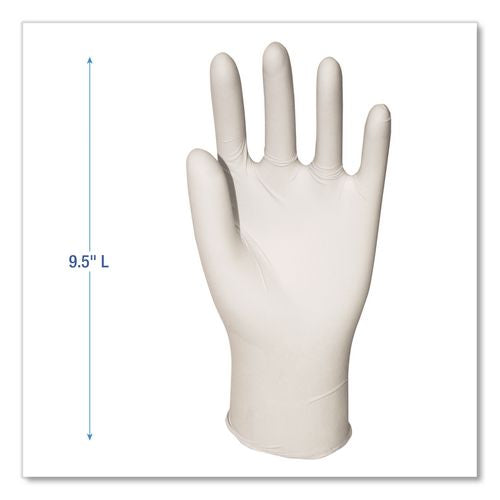 Image of Boardwalk® BWK315MBX Powder-Free Synthetic Vinyl Gloves, Medium, 4 mil Thick, 9.5" Long, Beige, 100/Box