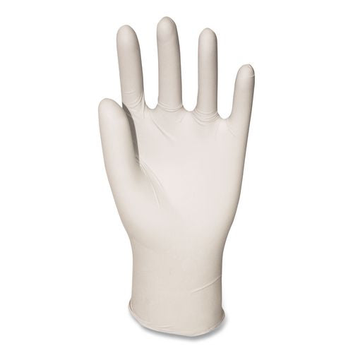 Image of Boardwalk® BWK315MBX Powder-Free Synthetic Vinyl Gloves, Medium, 4 mil Thick, 9.5" Long, Beige, 100/Box