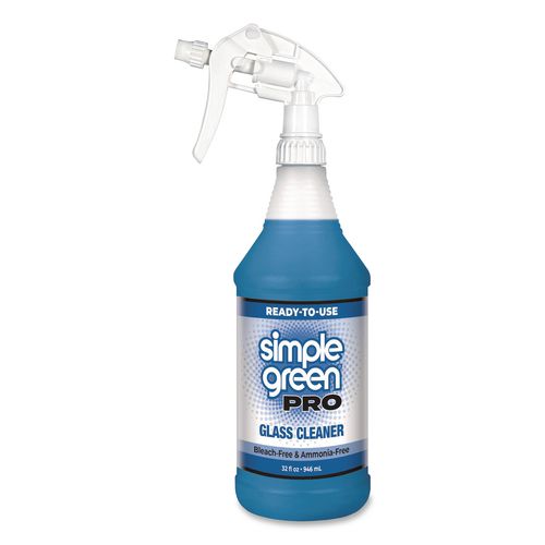 Image of Simple Green® 1110101201032 Pro Glass Cleaner Ready-To-Use, 32 oz Spray Bottle, 12/Carton