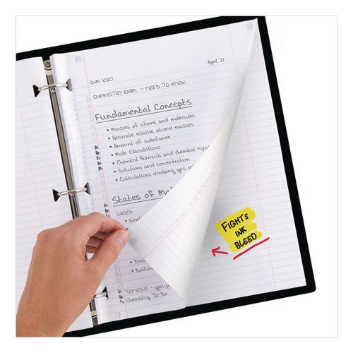 Image of Five StarÂ® Reinforced Filler Paper Plus Study App, 3-Hole, 8.5 x 11, College Rule, 80/Pack