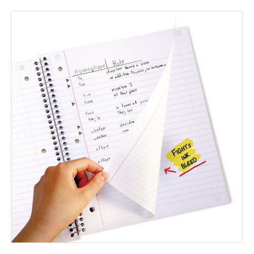 Image of Five Star® 05200 Wirebound Notebook, 1-Subject, Wide/Legal Rule, Red Cover, (100) 10.5 x 8 Sheets