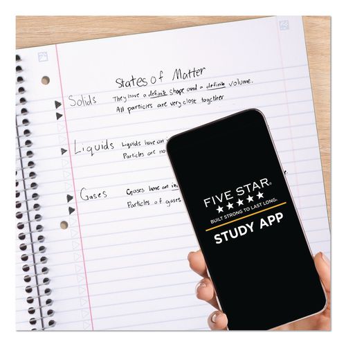 Image of Five Star® 05200 Wirebound Notebook, 1-Subject, Wide/Legal Rule, Red Cover, (100) 10.5 x 8 Sheets