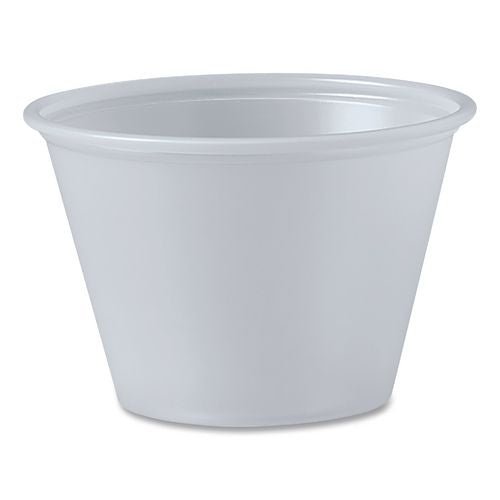 Image of SOLO® P250N Portion Containers, 2.5 oz, Plastic, Translucent, 2,500/Carton