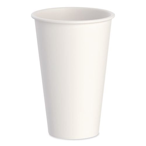 Image of SOLO® DWTG16W Thermoguard Insulated Paper Hot Cups, 16 oz, White Sustainable Forest Design, 600/Carton