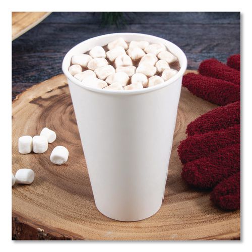 Image of SOLO® DWTG16W Thermoguard Insulated Paper Hot Cups, 16 oz, White Sustainable Forest Design, 30/Pack