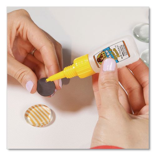 Image of Gorilla® 7500101 Super Glue With Brush And Nozzle Applicators, 0.35 Oz, Dries Clear
