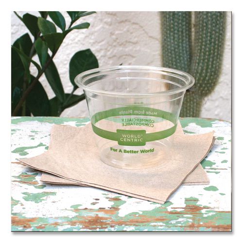 Image of World Centric® CPCS9Q PLA Clear Cold Cups, 9 oz, Plastic, Clear, 1,000/Carton