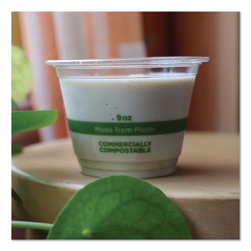 Image of World Centric® CPCS9Q PLA Clear Cold Cups, 9 oz, Plastic, Clear, 1,000/Carton