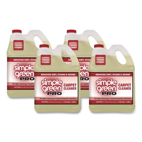 Image of Simple Green® 0510100406128 Pro Carpet Cleaner, Unscented, 1 gal Bottle, 4/Carton
