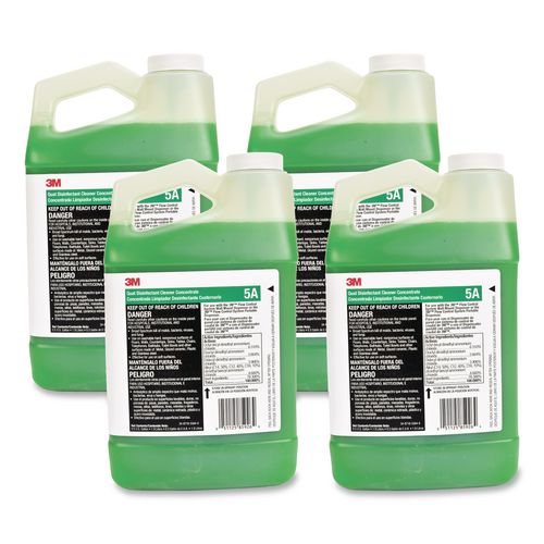 Image of 3M 7010386101 Quat Disinfectant Cleaner Concentrate, Pleasant Scent, 0.5 Gal Bottle, 4/carton