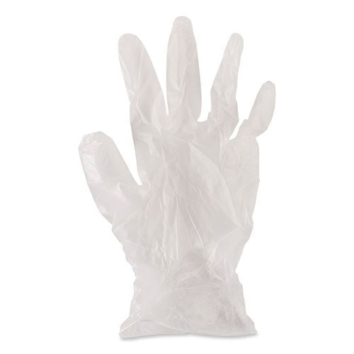 Image of Boardwalk® BWK361SBX Exam Vinyl Gloves, Powder-Free, Small, 3.6 mil Thick, 9.5" Long, Clear, 100/Box