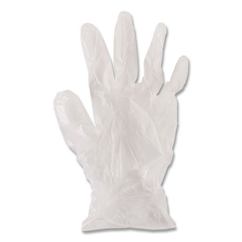 Image of Boardwalk® BWK361XLBX Exam Vinyl Gloves, Powder-Free, X-Large, 3.6 mil Thick, 9.5" Long, Clear, 100/Box