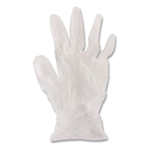 Image of Boardwalk® BWK365SBX General Purpose Vinyl Gloves, Powder-Free, Small, 2.6 mil Thick, 9.5" Long, Clear, 100/Box