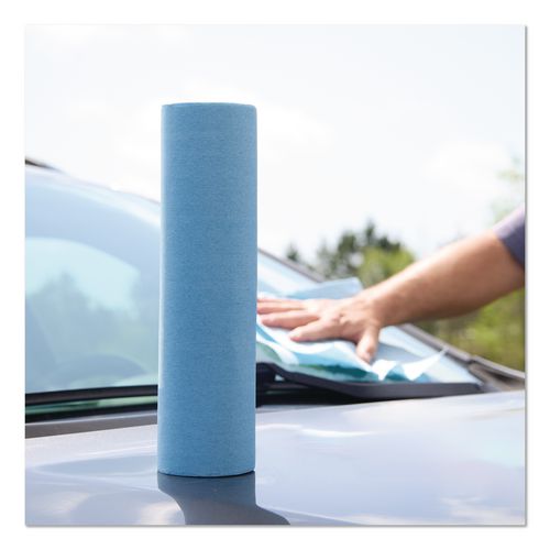 Image of Boardwalk® AUTORL1650B Automotive Wiper Rolls, 9.4 x 11, Blue, 55/Roll, 30 Rolls/Carton