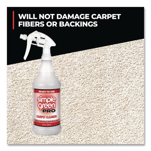 Image of Simple Green® 0510101206032 Pro Carpet Cleaner Ready-To-Use, 32 oz Spray Bottle, 12/Carton