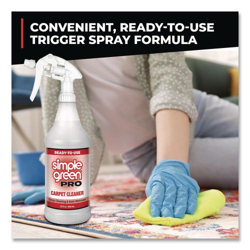 Image of Simple Green® 0510101206032 Pro Carpet Cleaner Ready-To-Use, 32 oz Spray Bottle, 12/Carton