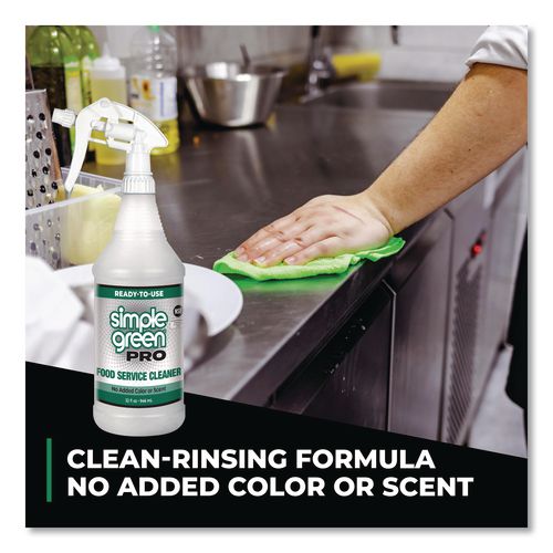 Image of Simple Green® 0610101201032 Pro Food Service Cleaner Ready-To-Use, 32 oz Spray Bottle, 12/Carton