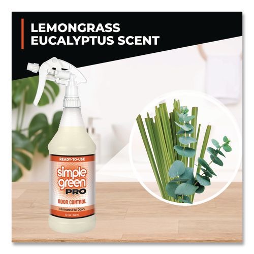 Image of Simple Green® 0710101204032 Pro Odor Control Ready-To-Use, Herbal, 32 oz Spray Bottle, 12/Carton