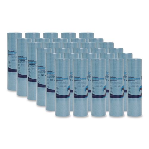 Image of Boardwalk® AUTORL1650B Automotive Wiper Rolls, 9.4 x 11, Blue, 55/Roll, 30 Rolls/Carton