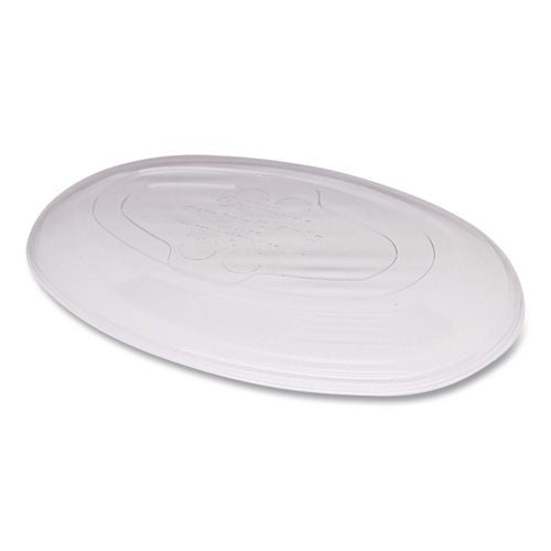 Image of World CentricÂ® PLA Lids for Fiber Burrito Bowls, 8" Diameter, Clear, Plastic, 400/Carton