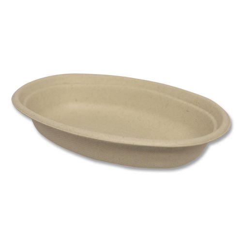 Image of World CentricÂ® Fiber Bowls, Burrito Bowl, 18 oz, 8 x 5.3 x 1.6, Natural, Paper, 400/Carton