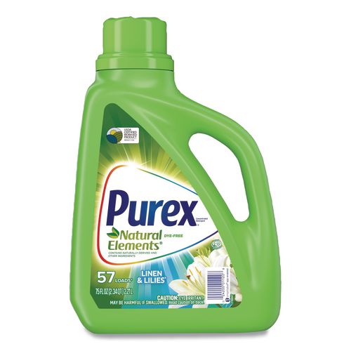 Image of Purex® 10024200011205 Ultra Natural Elements He Liquid Detergent, Linen And Lilies, 75 Oz Bottle, 6/carton