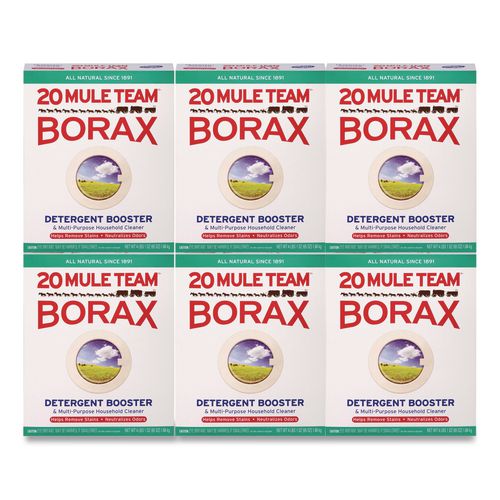 Image of Dial® DIA 00201 20 Mule Team Borax Laundry Booster, Powder, 4 lb Box, 6/Carton
