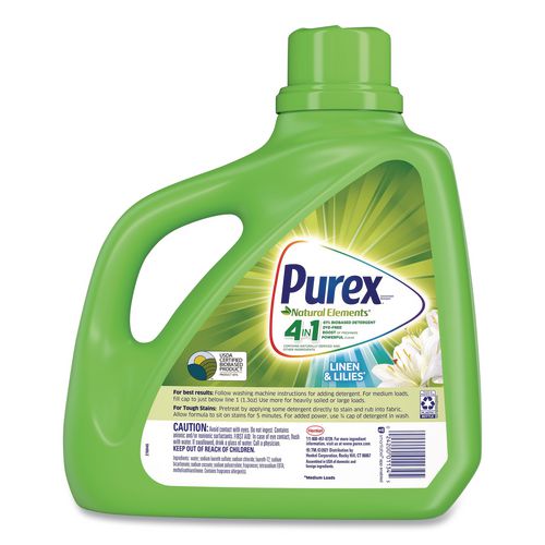 Image of Purex® 01134EA Ultra Natural Elements He Liquid Detergent, Linen And Lilies, 150 Oz Bottle