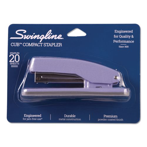 Image of Swingline® S701071 Cub Compact Metal Staplers, 20 Sheet Capacity, Periwinkle