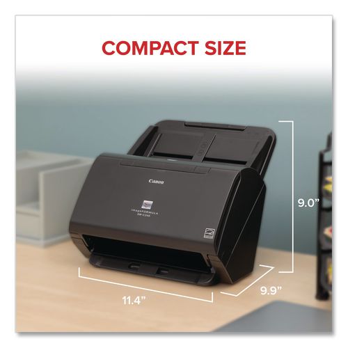 Image of Canon® 0651C002 IMAGEFORMULA DR-C240 OFFICE DOCUMENT SCANNER, 600 DPI OPTICAL RESOLUTION, 60-SHEET DUPLEX AUTO DOCUMENT FEEDER