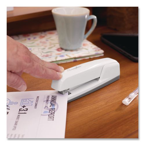 Image of Swingline® S7074738 747 Business Full Strip Desk Stapler, 30 Sheet Capacity, Arctic White