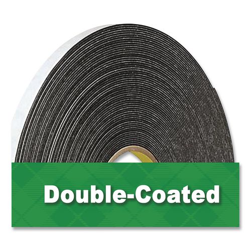 Image of 3M 074446615M112 4466 Double-Coated Foam Tape, 1" Core, 1" X 5 Yds, Black