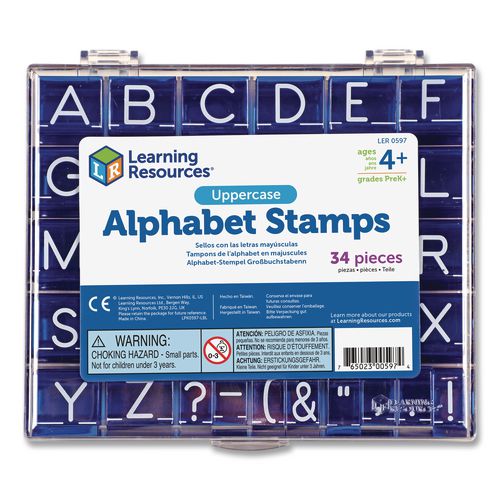 Image of Learning Resources® LER0597 Uppercase Alphabet Stamps, 1", 34 Stamps
