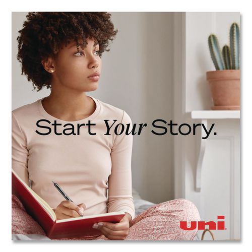 Image of uniball® 1745267 Signo 207 City of Hope Edition Gel Pen, Retractable, Medium 0.7 mm, Black Ink, Translucent Pink/White Barrel, Dozen