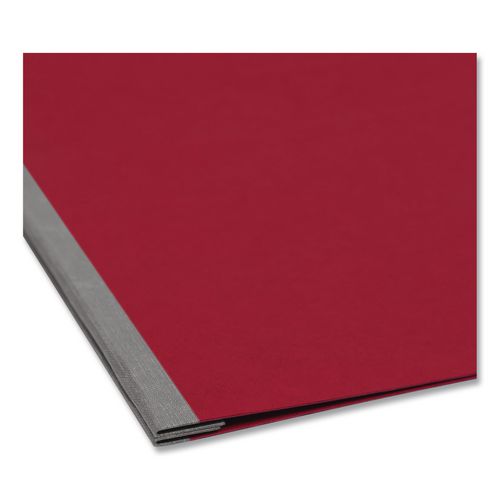 Image of Smead Prong Fastener Premium Pressboard Report Cover, Two-Piece Prong Fastener, 3" Capacity, 8.5 X 11, Bright Red/bright Red