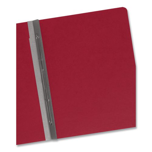 Image of Smead Prong Fastener Premium Pressboard Report Cover, Two-Piece Prong Fastener, 3" Capacity, 8.5 X 11, Bright Red/bright Red