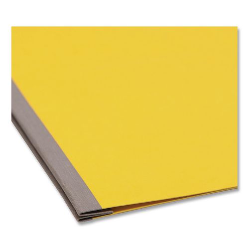 Image of Smead 81852 Prong Fastener Premium Pressboard Report Cover, Two-Piece Prong Fastener, 3" Capacity, 8.5 x 11, Yellow/Yellow