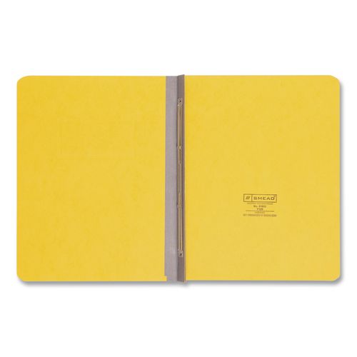 Image of Smead 81852 Prong Fastener Premium Pressboard Report Cover, Two-Piece Prong Fastener, 3" Capacity, 8.5 x 11, Yellow/Yellow