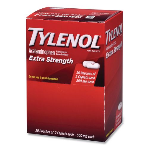 Image of Tylenol® 64478 Extra Strength Caplets, Two-Pack, 30/Box
