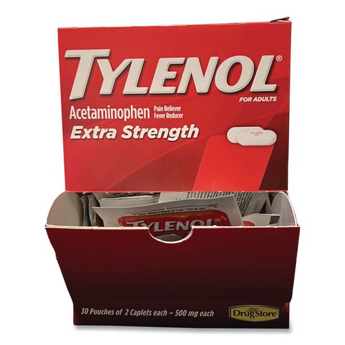 Image of Tylenol® 64478 Extra Strength Caplets, Two-Pack, 30/Box