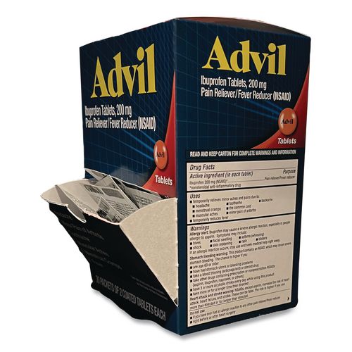 Image of Advil® 64008 Ibuprofen Tablets Refill Packs, Two-Pack, 30/Box