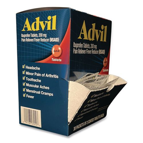 Image of Advil® 64008 Ibuprofen Tablets Refill Packs, Two-Pack, 30/Box